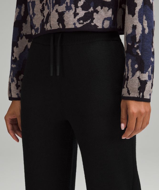 lululemon lab Merino Wool-Knit High-Rise Slouch Pant