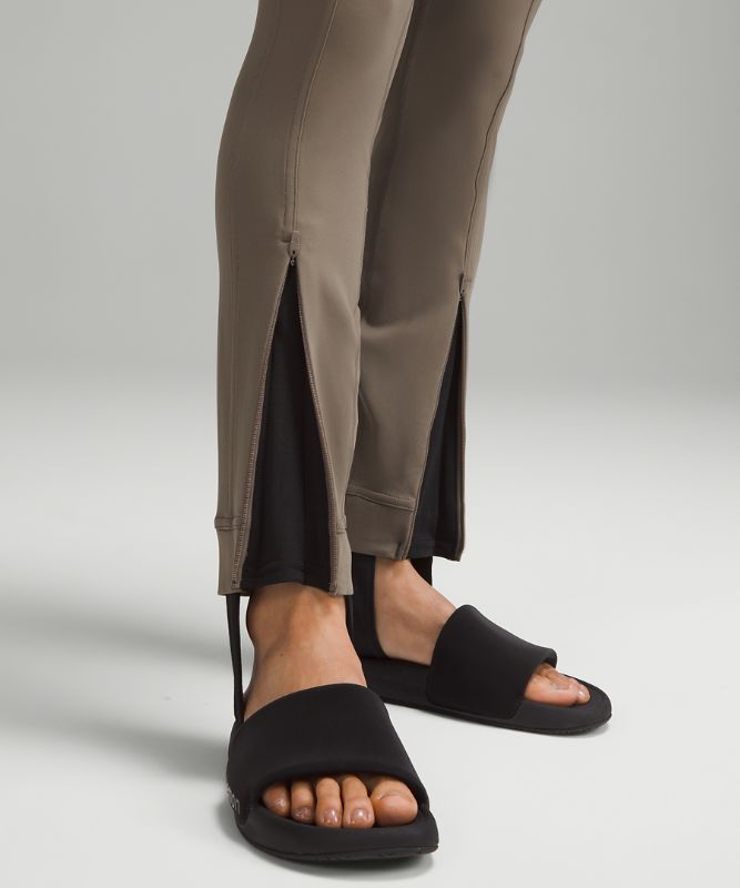 Pull-On Zip-Front High-Rise Pant