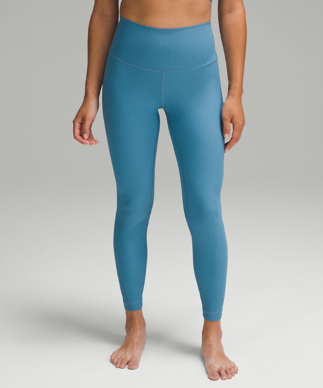 High-Rise Yoga Tight 24 *Grid Texture Asia Fit, Utility Blue
