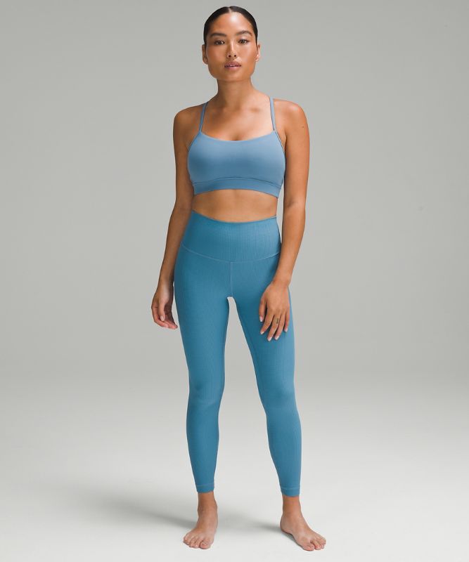 High-Rise Yoga Tight 24 *Grid Texture Asia Fit, Utility Blue