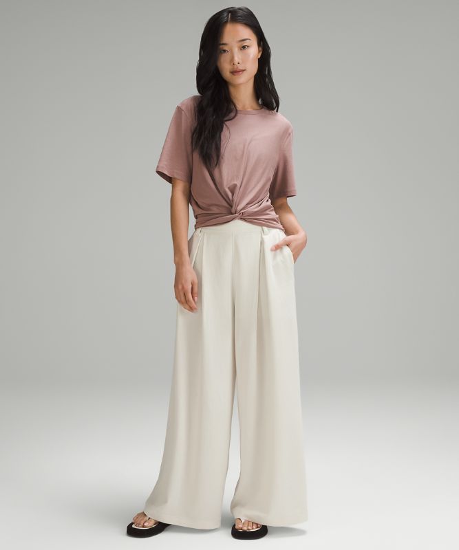 Pleated High-Rise Wide-Leg Trouser 27" *Asia Fit