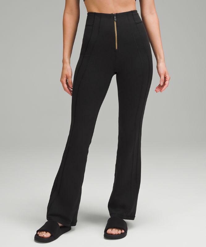 Define Zip-Front High-Rise Flared Pants *Asia Fit