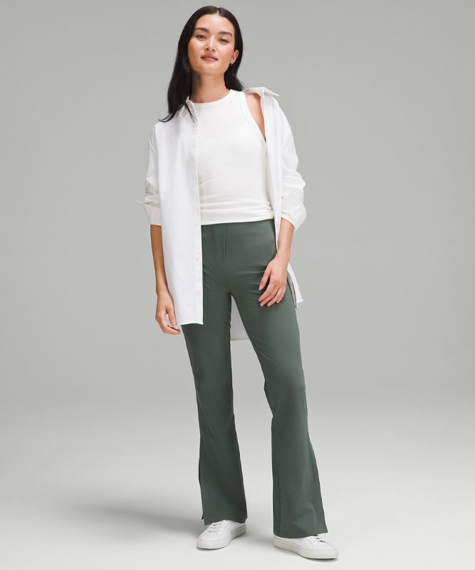 Smooth Fit Split-Hem High-Rise Flared Pants *Asia Fit