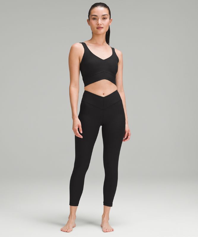 V-Waist Yoga Tight 24" *Grid Texture *Asia Fit