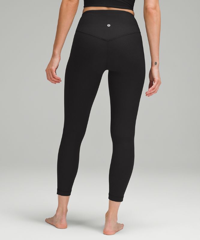 V-Waist Yoga Tight 24" *Grid Texture *Asia Fit