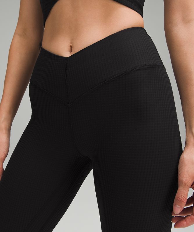 V-Waist Yoga Tight 24" *Grid Texture *Asia Fit