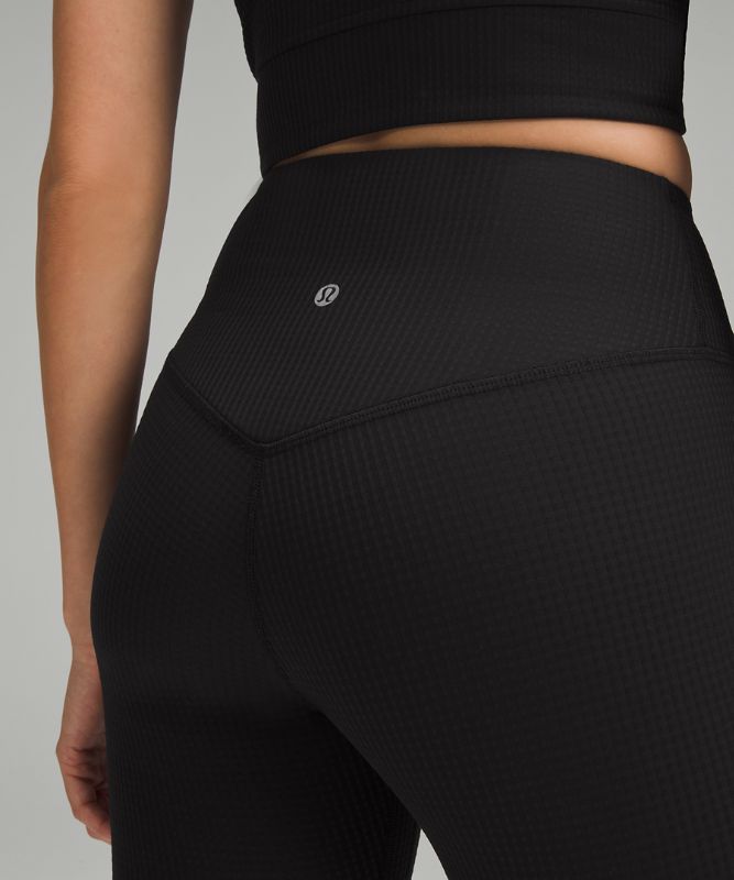 V-Waist Yoga Tight 24" *Grid Texture *Asia Fit