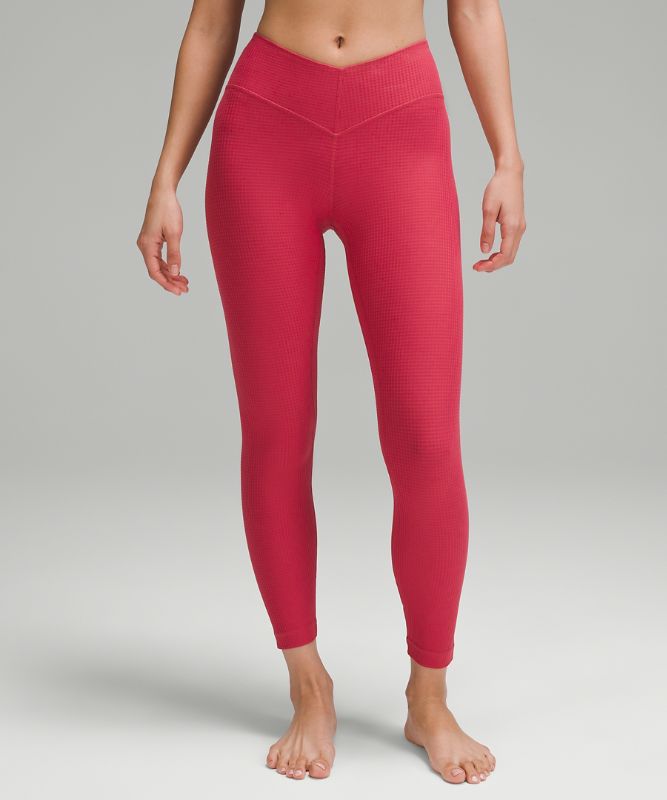 V-Waist Yoga Tight 24" *Grid Texture *Asia Fit