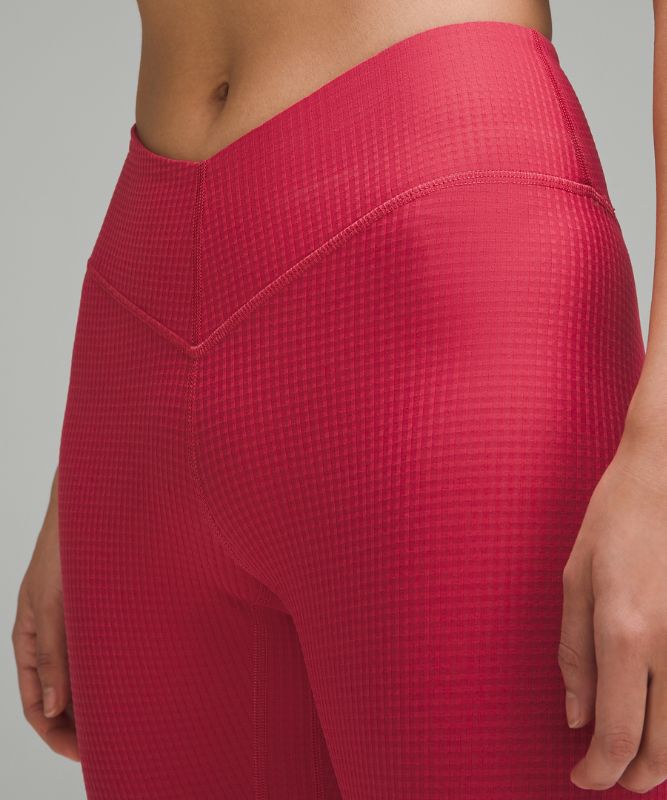 V-Waist Yoga Tight 24" *Grid Texture *Asia Fit