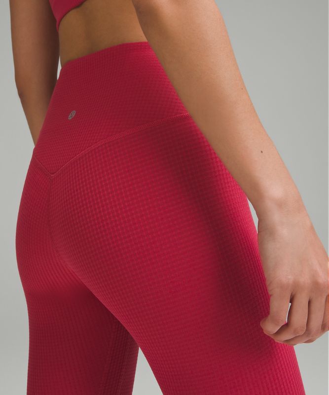 V-Waist Yoga Tight 24" *Grid Texture *Asia Fit