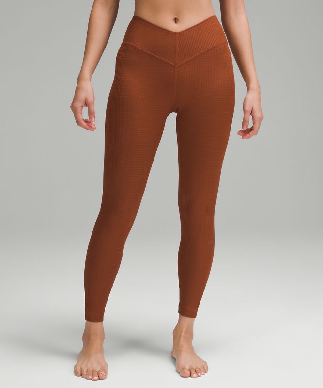 V-Waist Yoga Tight 24" *Grid Texture *Asia Fit