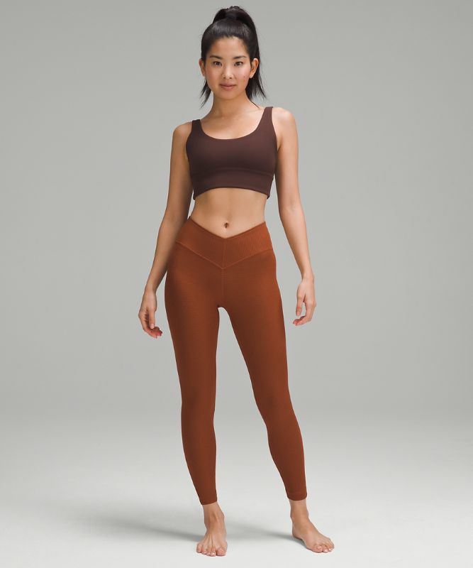 V-Waist Yoga Tight 24" *Grid Texture *Asia Fit