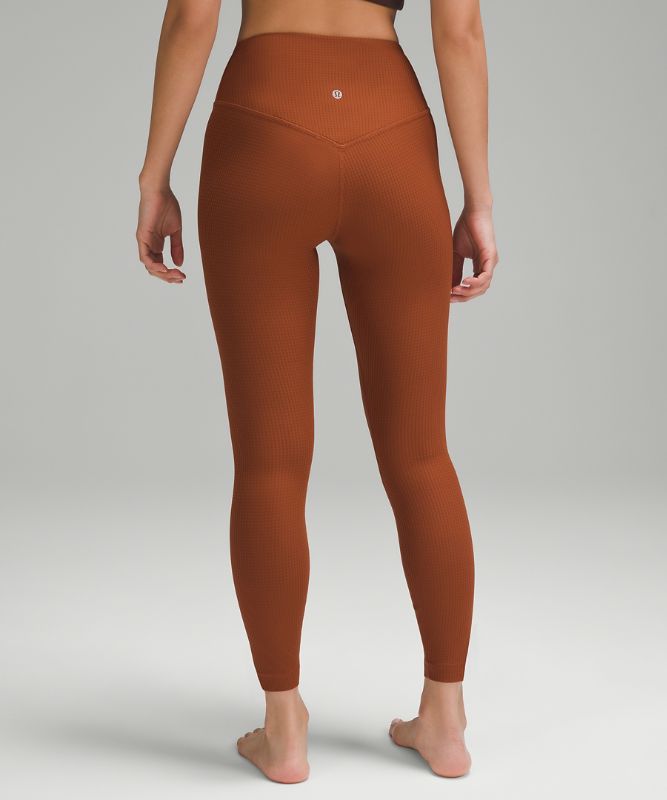 V-Waist Yoga Tight 24" *Grid Texture *Asia Fit