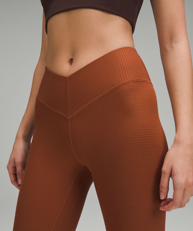 V-Waist Yoga Tight 24" *Grid Texture *Asia Fit