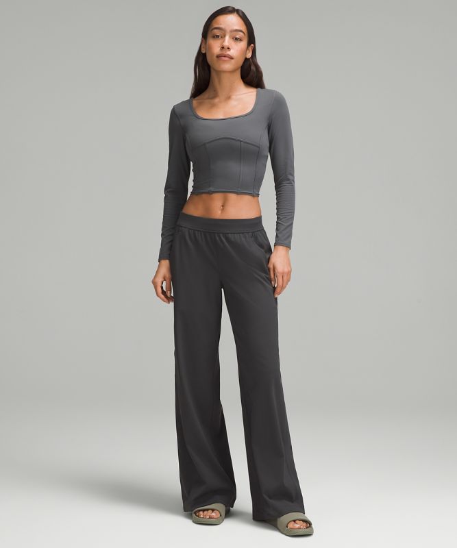 Luxtreme Pull-On Mid-Rise Wide-Leg Pant