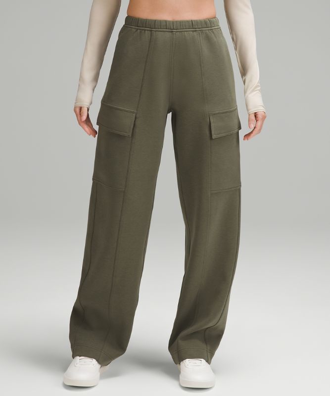 Cotton-Blend Double-Knit Mid-Rise Cargo Pant *Asia Fit