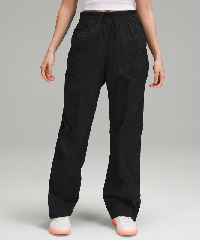 Relaxed-Fit Mid-Rise Ruched Pants *Asia Fit