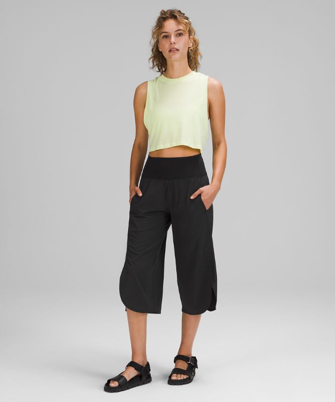 Wide Leg Side Wrap High-Rise Crop