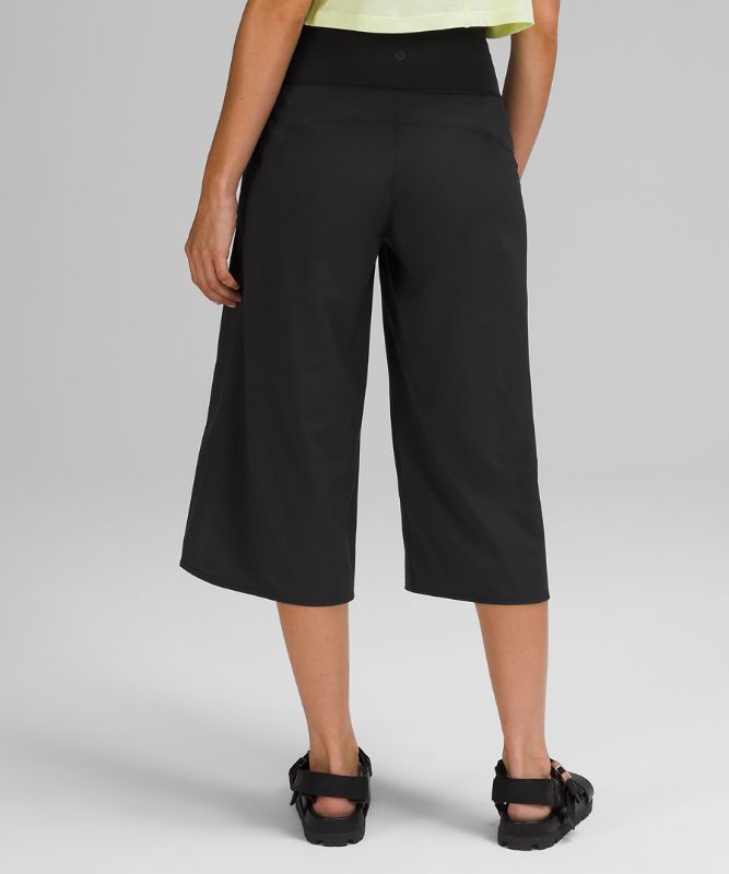 Wide Leg Side Wrap High-Rise Crop