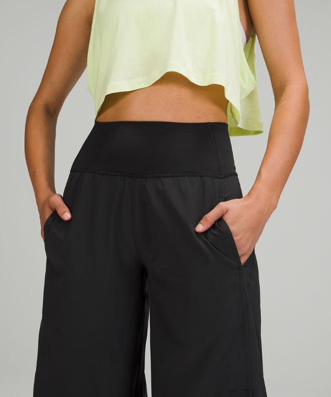 Wide Leg Side Wrap High-Rise Crop