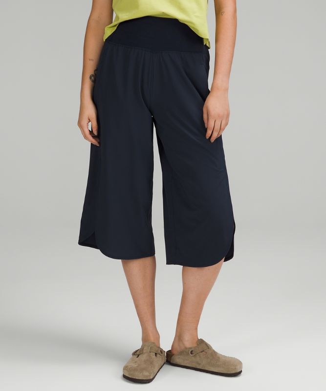 Wide Leg Side Wrap High-Rise Crop