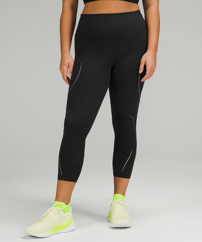 Base Pace High-Rise Reflective Crop 23"