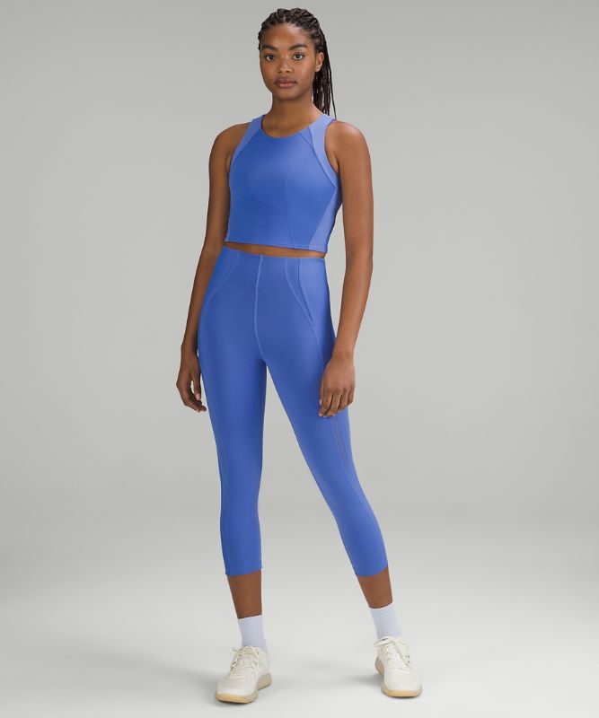 Everlux and Mesh Super-High-Rise Training Crop 21" 