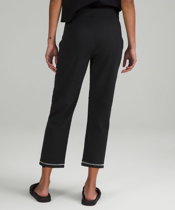 Relaxed-Fit High-Rise Knit Cropped Pants 24"