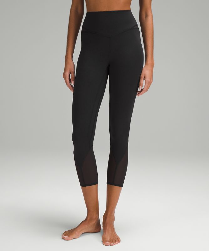 Mesh-Panelled Nulu High-Rise Yoga Crops 23"