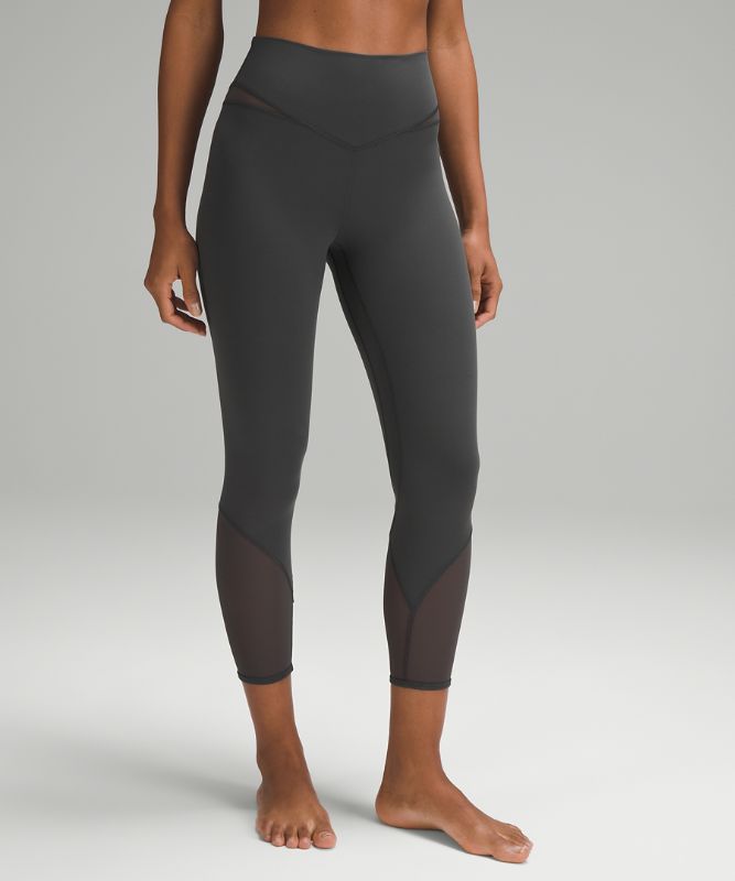 Mesh-Panelled Nulu High-Rise Yoga Crops 23"