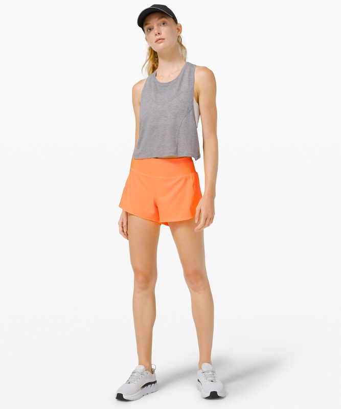 Lululemon Speed Up Mid-rise Lined Shorts 4 In Highlight Orange