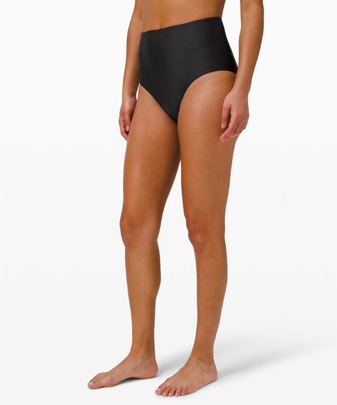 Waterside High-Waisted Bikini Bottom *Medium Coverage