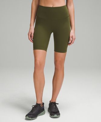 Lululemon Base Pace High-rise Shorts 8 Ribbed Nulux In Everglade Green