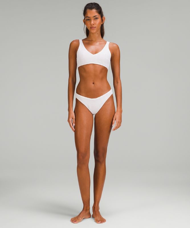 Smocked Mid-Rise Skimpy-Fit Swim Bottom *Online Only