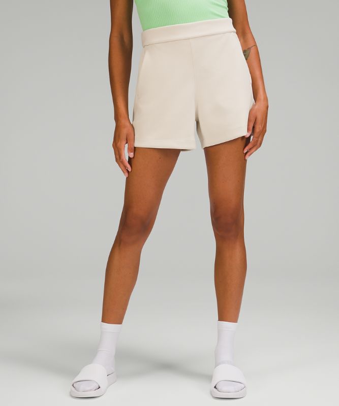 Lululemon Softstreme High-rise Shorts 4 In White Opal