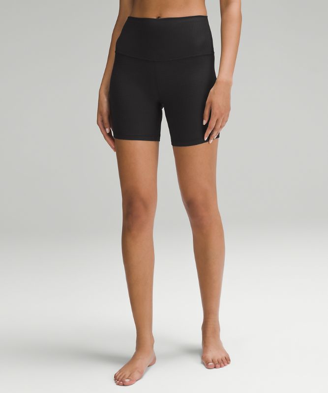 High-Rise Yoga Short 6" *Grid Texture