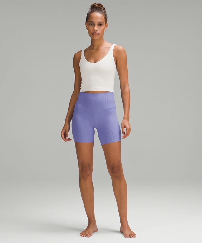 High-Rise Yoga Short 6" *Grid Texture