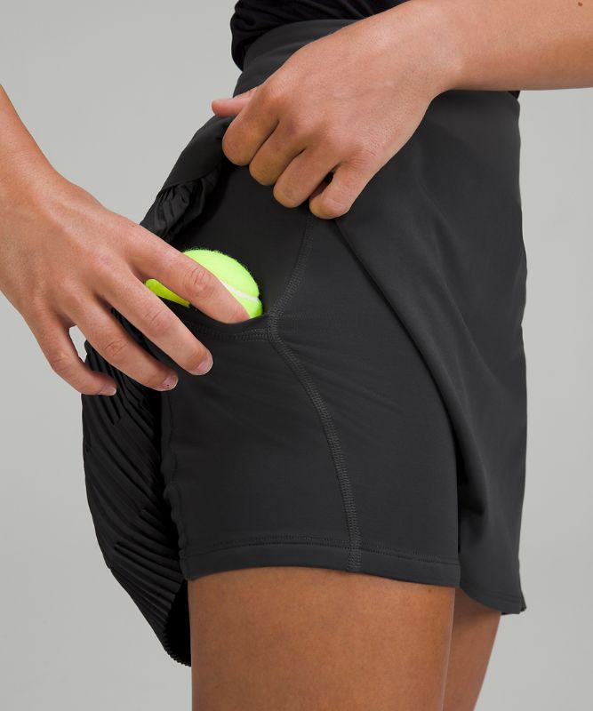 Pleated Lined High-Rise Tennis Skirt