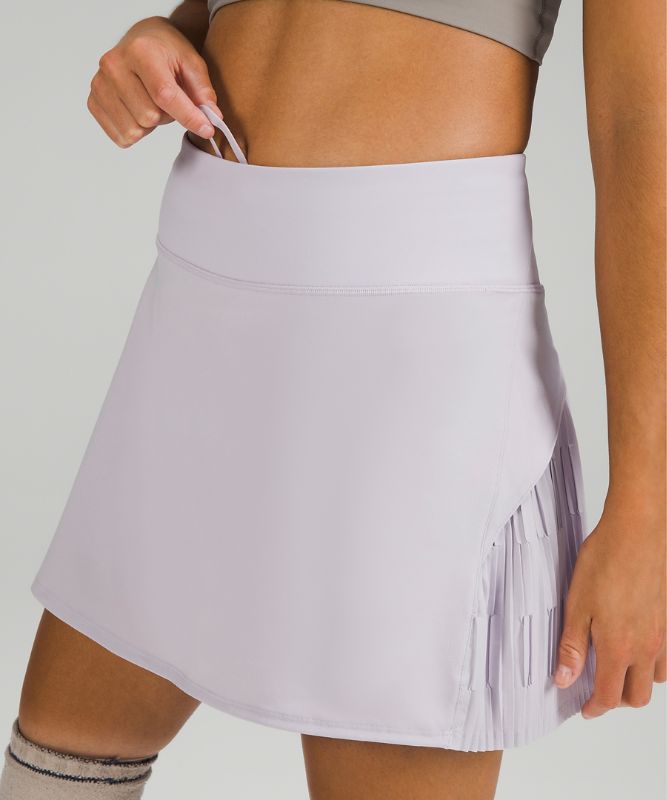 Pleated Lined High-Rise Tennis Skirt