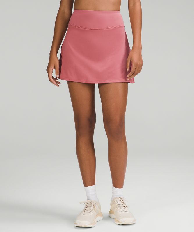 Pleated Lined High-Rise Tennis Skirt