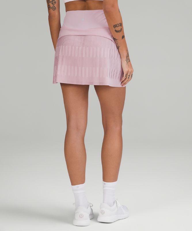 Pleated Lined High-Rise Tennis Skirt