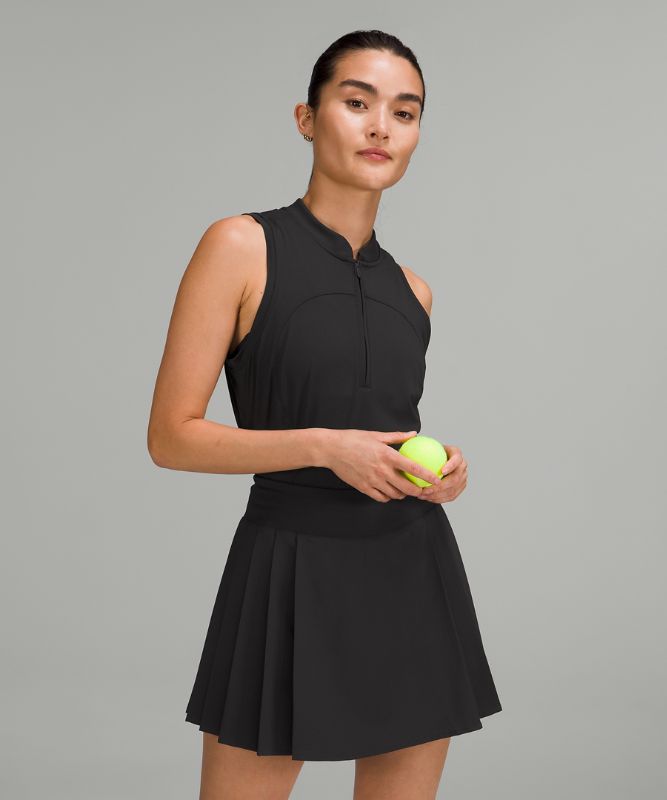 Side-Pleat High-Rise Tennis Skirt