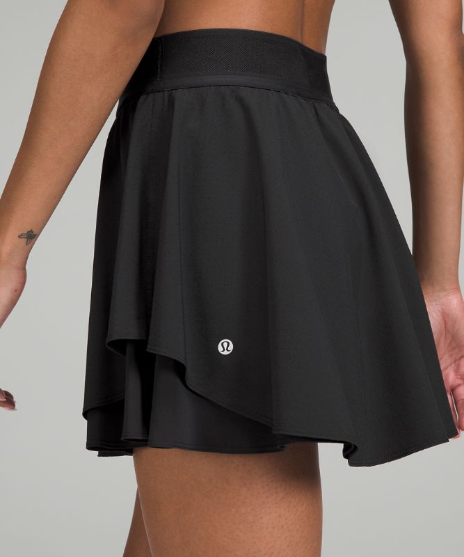 Court Rival Perforated High-Rise Skirt Long