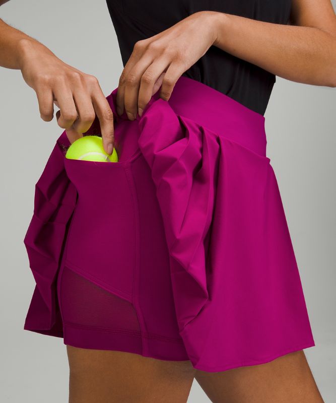 Side-Pleat High-Rise Tennis Skirt