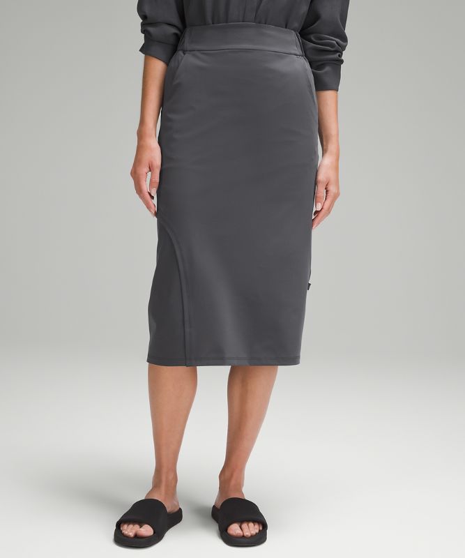 Travel Woven™ High-Rise Straight-Fit Skirt