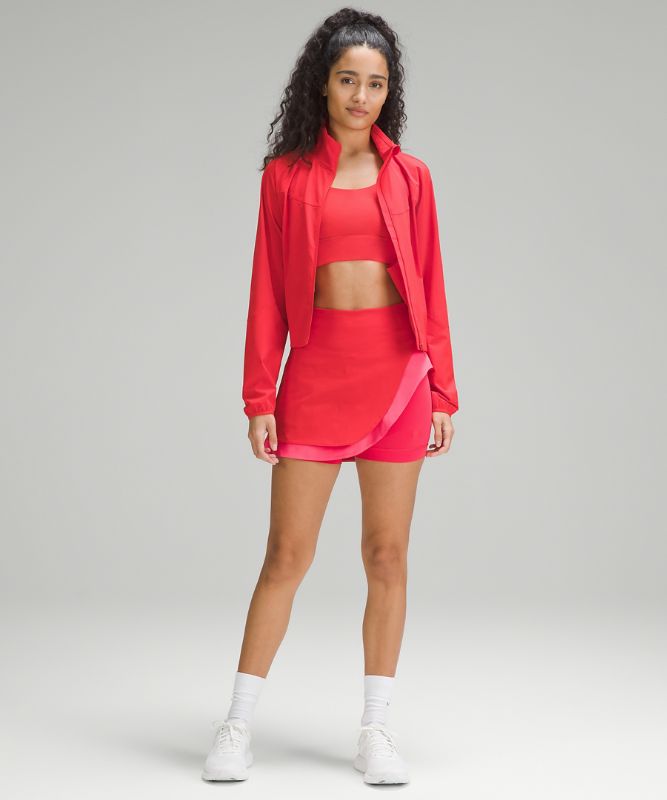 Asymmetrical Layered High-Rise Tennis Skirt