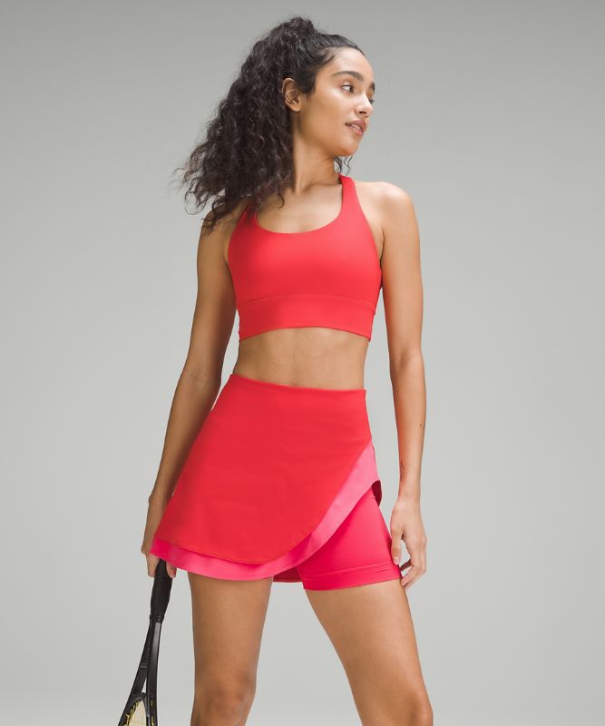 Asymmetrical Layered High-Rise Tennis Skirt