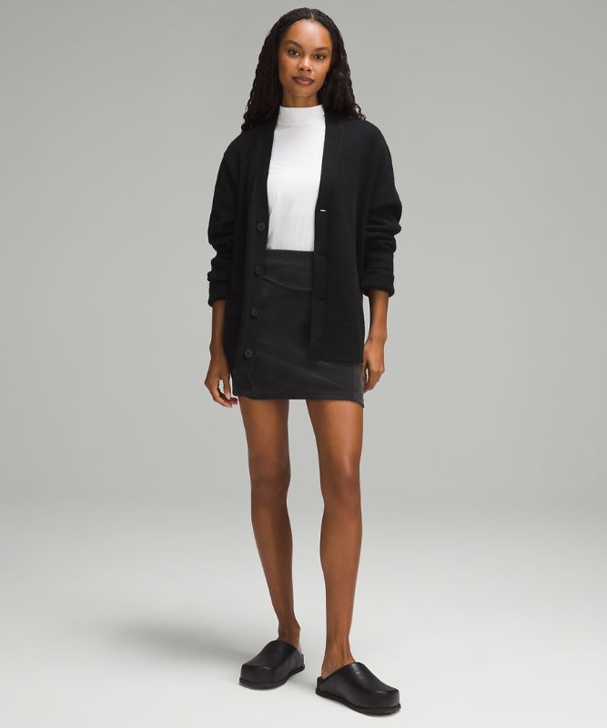 Scuba Mid-Rise Mini Skirt *Velvet Cord