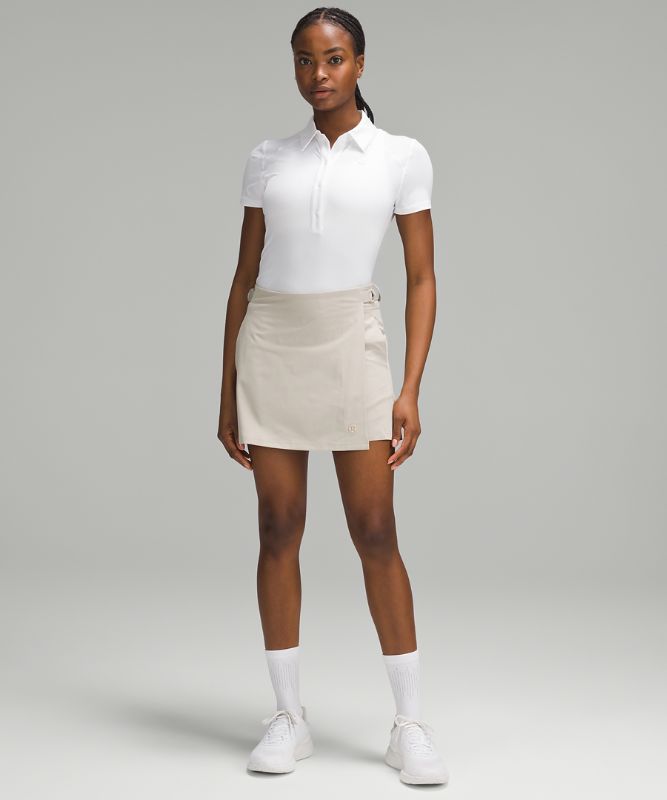 Wrap-Front Mid-Rise Golf Skirt