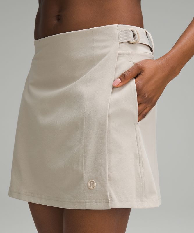 Wrap-Front Mid-Rise Golf Skirt